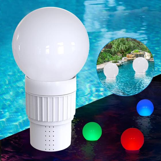 Imagem de Dispensador de Cloro KingSom para Piscina - Flutuador com Luzes Solares