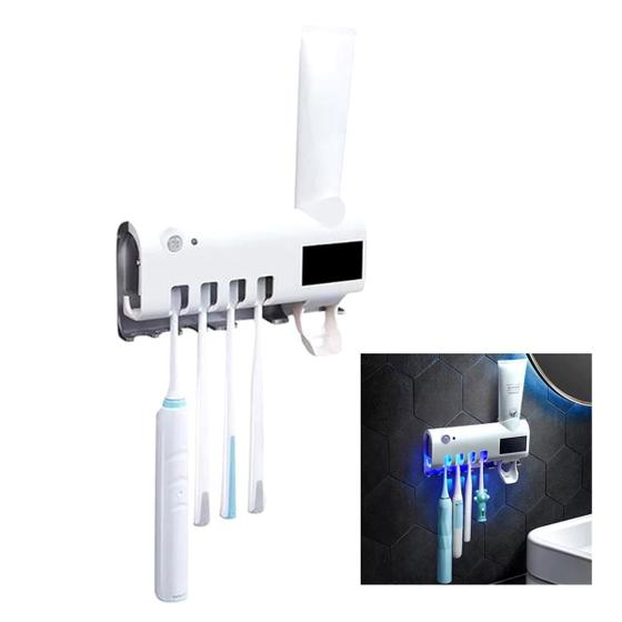 Imagem de Dispensador De Creme Dental Automático Suporte Uv 4 Escovas