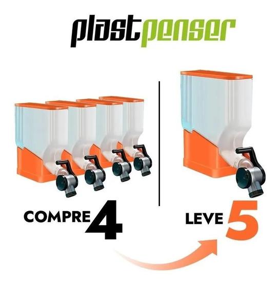 Imagem de Dispenser 20l/ 10kg Compre 4 Leve 5 Plastpenser Mec