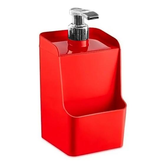 Imagem de Dispenser 500ml  De Plástico Porta Detergente E Esponja Slim