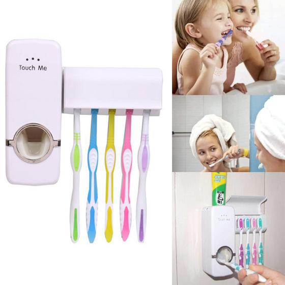 Dispenser Aplicador Creme Dental Automatico Pasta Dente Suporte Escovas