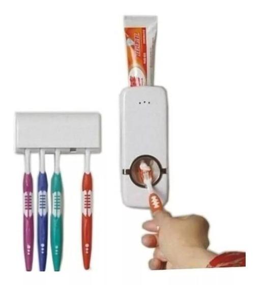 Imagem de Dispenser Automático Para Pasta De Dentes com Suporte Para Escovas