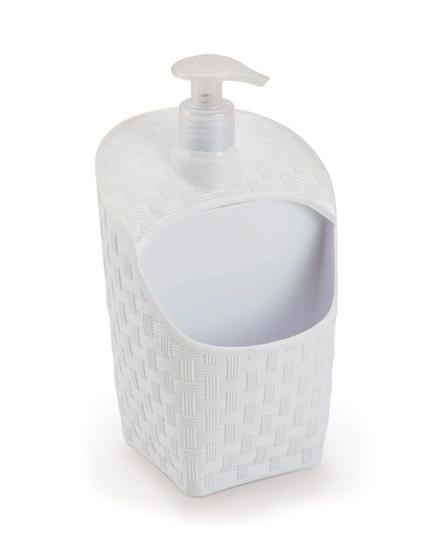 Imagem de Dispenser Branco Com Porta Esponja Sabão Liquido