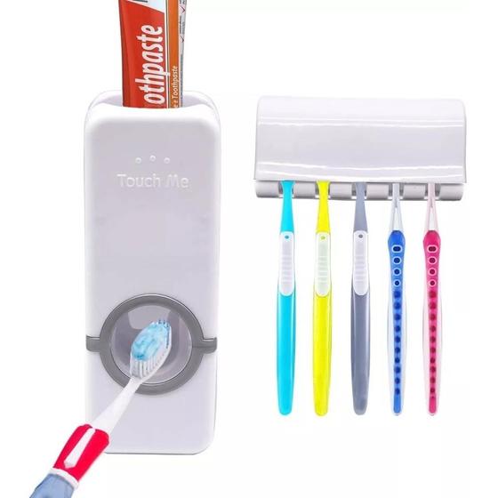 Imagem de Dispenser Com Aplicador Para Creme Dental Automático E Suporte Para Escovas