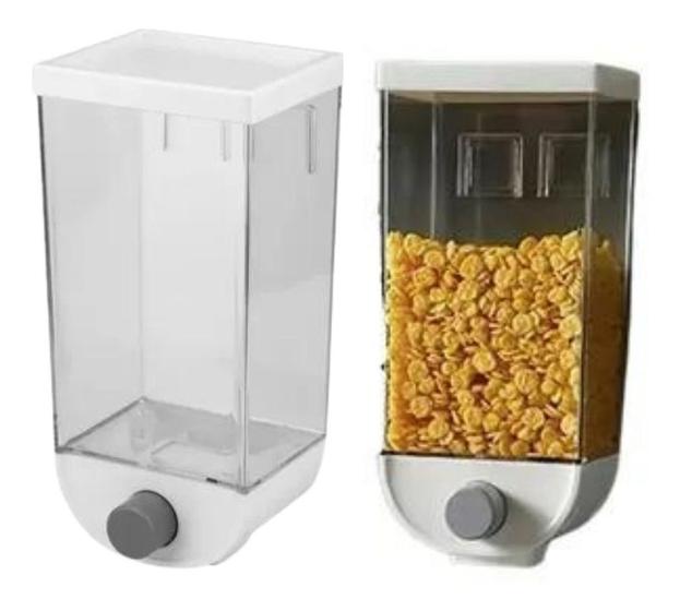 Dispenser De Alimentos E Cereais P/ Parede Quadrado 1500 Ml Clink