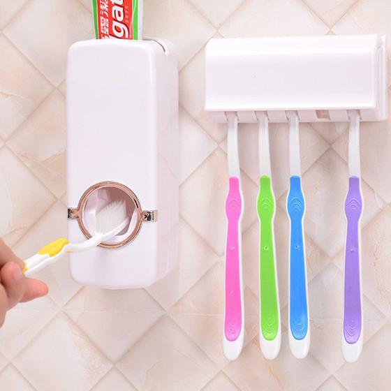 Dispenser De Creme Dental Automático C/ Suporte Para Escovas