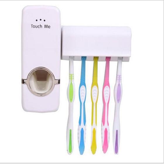 Imagem de Dispenser De Pasta De Dente Automatico Com Suporte 5 Escovas