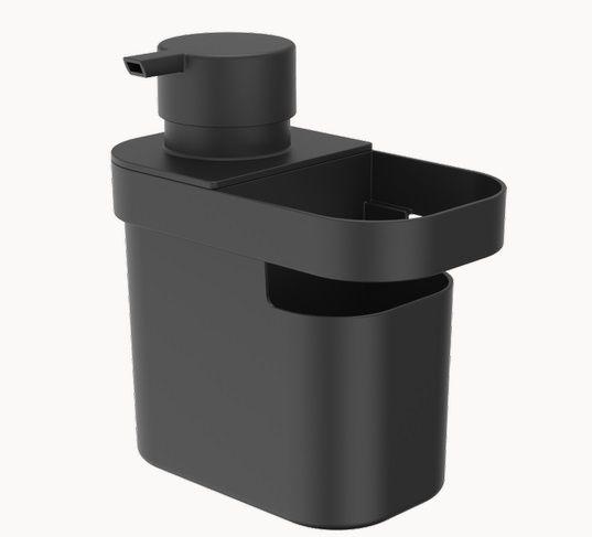 Imagem de Dispenser Detergente  Organizador Pia Trium 650 ml preto Ou DT550