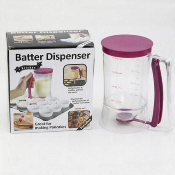 Imagem de Dispenser Dosador Medidor De Massas Cupcake Panquecas Bolo 900ml Confeitaria Doméstica Profissional CP