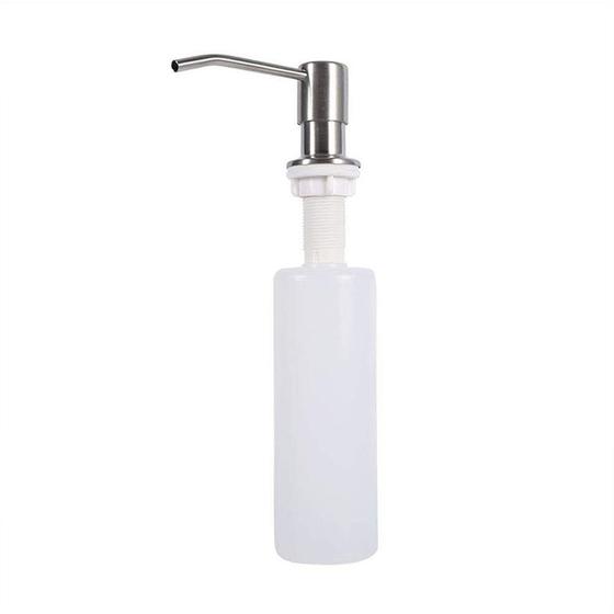 Imagem de Dispenser Embutir Dosador Liquido sabão Pia  Detergente Sabonete escovado cozinha banheiro