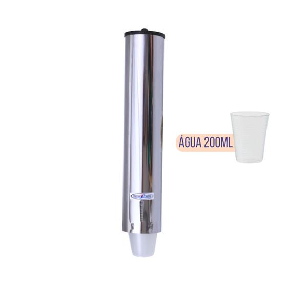 Imagem de Dispenser Inox Água Porta Copo Descartável 200ML