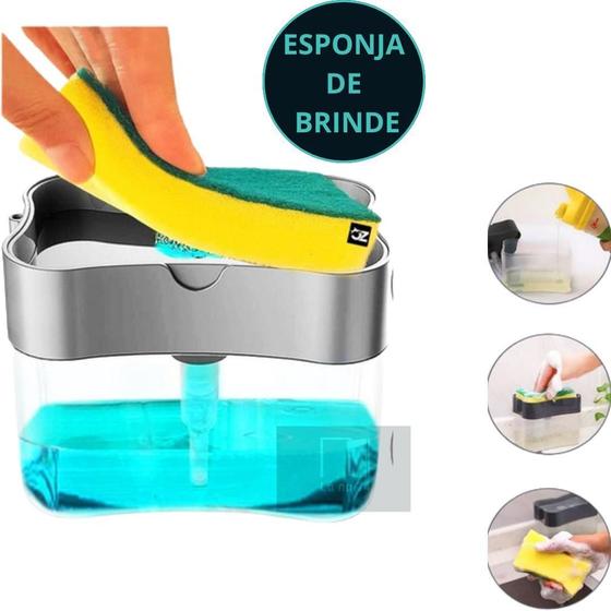 Imagem de Dispenser Inteligente Porta Detergente Com Bucha De