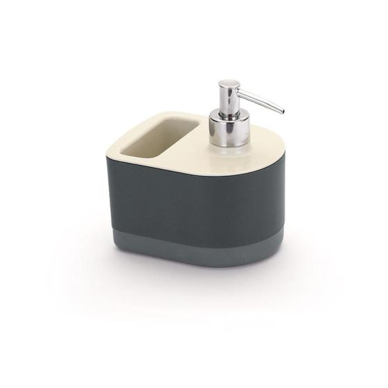 Imagem de Dispenser p/detergente e bucha by arthi branco com cinza