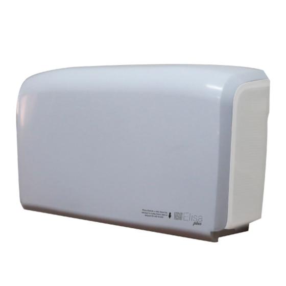 Imagem de Dispenser Papel Higienico Rolão Duplo Branco c/ Cristal Elisa Plus