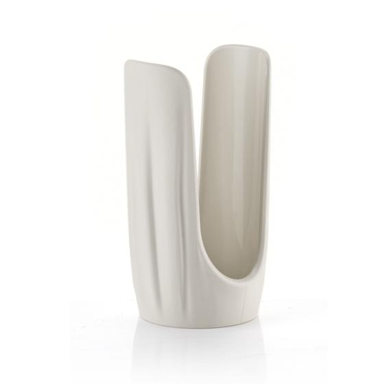 Imagem de Dispenser para Copos Em Plastico Reciclado 9,5 x h18,5 cm - Tierra - Branco Leite - Guzzini