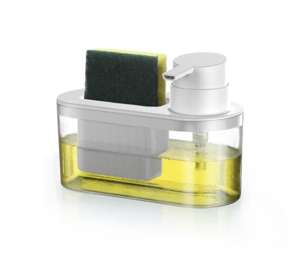 Imagem de Dispenser Para Detergente E Bucha Acrílico - Branco - Arthi
