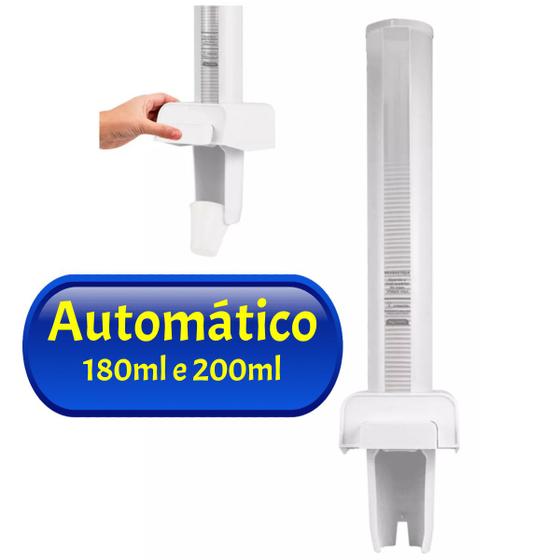 Imagem de Dispenser Porta Copo Descartável Parede Automatico 180ml