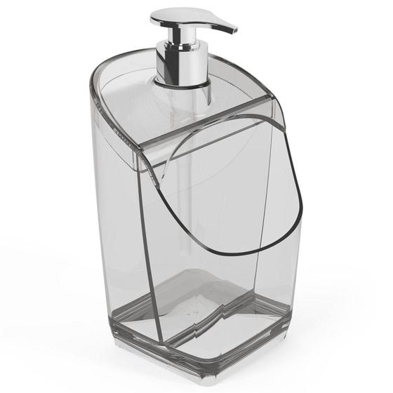 Imagem de Dispenser / Porta Detergente e Esponja Transparente 18Cm