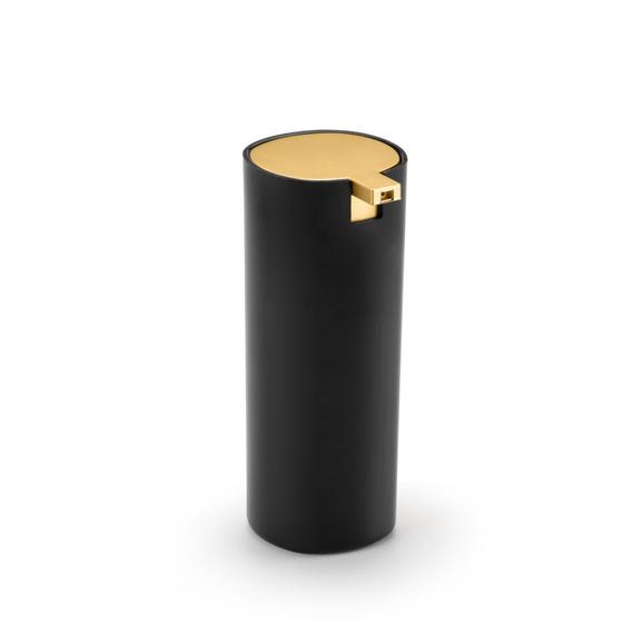 Imagem de Dispenser Porta Detergente Linha Conceito - Preto com Dourado Fosco