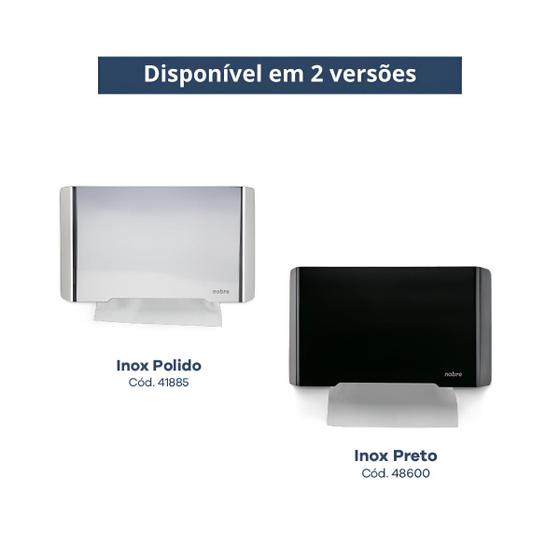 Imagem de Dispenser Porta Papel Toalha Inox Toalheiro Interfolha Select Nobre