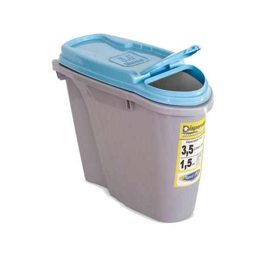 Imagem de Dispenser Porta Ração Home 3,5 Litros Plast Pet - Azul