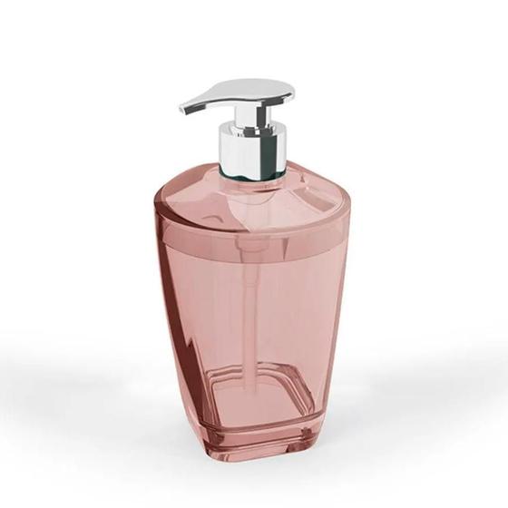 Imagem de Dispenser Porta Sabonete Líquido Lavabo Banheiro Pia Rosa