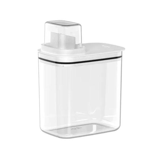 Dispenser Pote Medidor Hermético Porta Produtos Limpeza Organizador Lavanderia 1,5L Menor preço em Dispenser Pote Medidor Hermético Porta Produtos Limpeza Organizador Lavanderia 1,5L