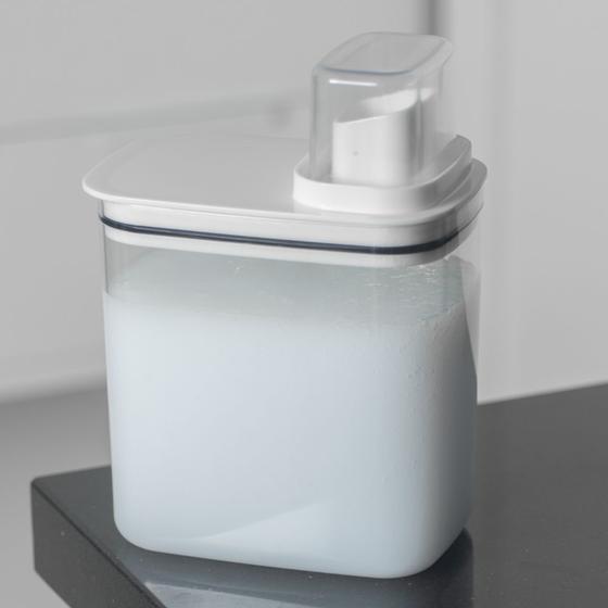 Imagem de Dispenser Pote Multiuso 1,5 Litros C/ Copo Medidor Flow Branco - Ou