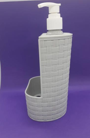 Dispenser Rattan Delta Tendência Porta Detergente e Bucha - KOPECK Imagem de Dispenser Rattan Delta Tendência Porta Detergente e Bucha