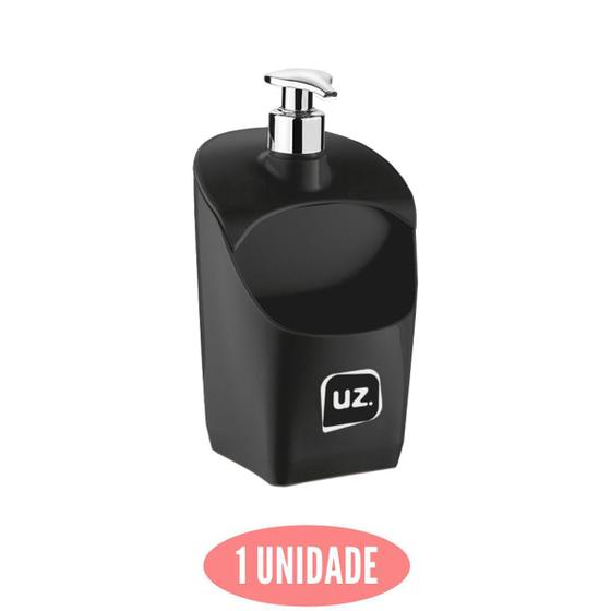 Imagem de Dispenser Sabonete Detergente Porta Esponja Preto UZ