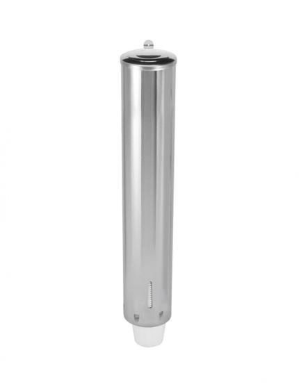 Imagem de Dispenser Suporte Inox Dispensador Parede Porta Copo Descartável para Água 180 200 ml Escritório Escola Bebedouro