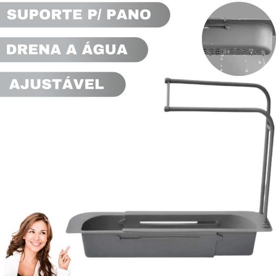 Dispenser Suporte Organizador Pano Pia Cozinha Ajustável Bucha Menor preço em Dispenser Suporte Organizador Pano Pia Cozinha Ajustável Bucha