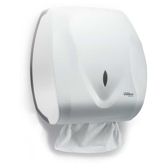 Imagem de Dispenser suporte porta papel toalha interfolhas toalheiro Premisse Velox banheiro bar branco