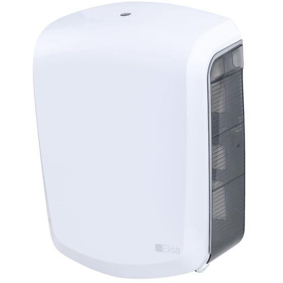 Dispenser (Toalheiro) para Papel Toalha Interfolha Linha Elisa Branco e Fumê Menor preço em Dispenser (Toalheiro) para Papel Toalha Interfolha Linha Elisa Branco e Fumê