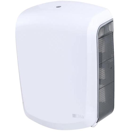 Imagem de Dispenser ( toalheiro) para Papel Toalha Interfolha Linha Elisa Branco e Fumê