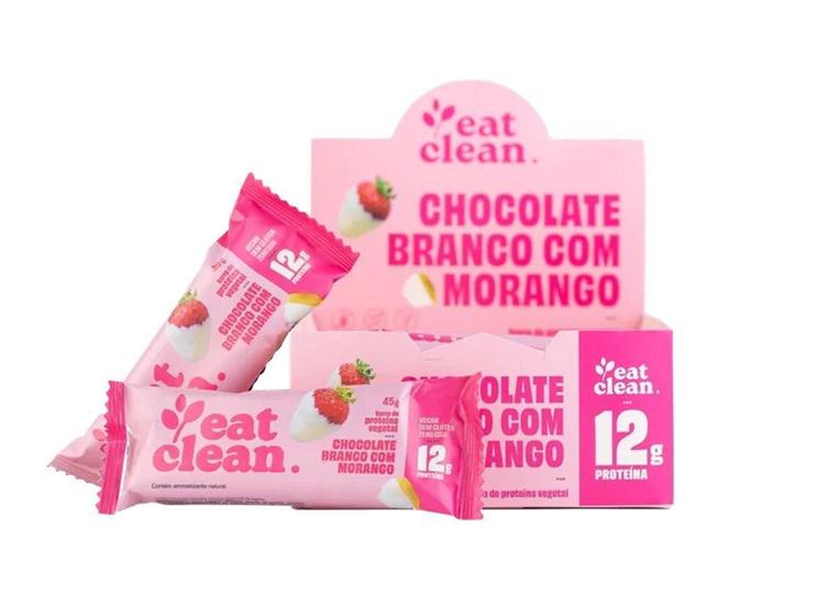 Imagem de Display 12Un Barra Proteína Choco Branco Morango 45G Eat