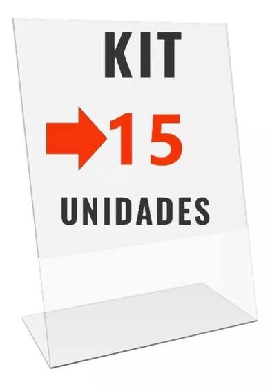 Display Informativo Display 30X21Cm Acrilico A4 - Kit Com 15 Unidades - Artcrill - Display ...