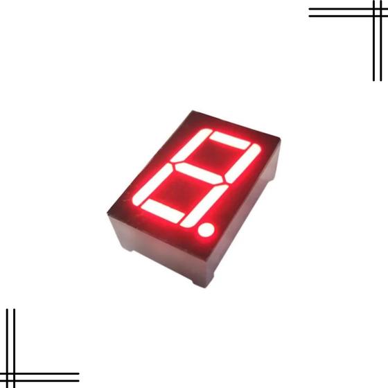 Imagem de Display 7 Segmentos 1 Dígito Vermelho Catodo