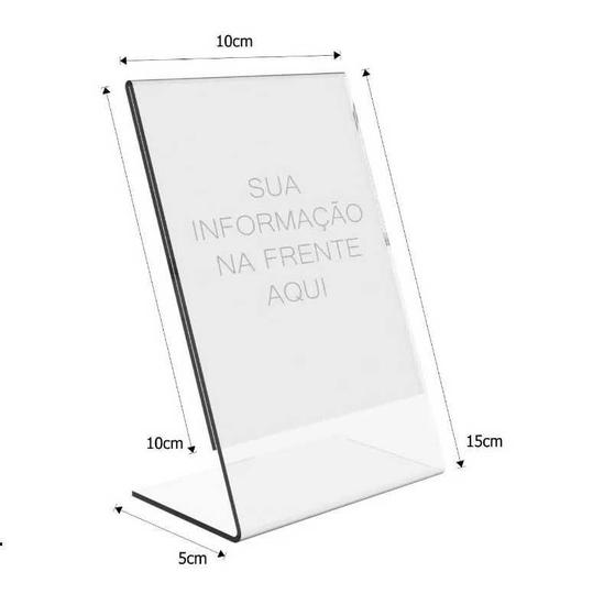 Imagem de Display acrilico mesa l a6 10x15cm ml