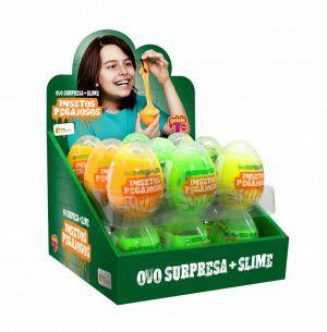 Imagem de Display com 18  Ovos Surpresa Slime Coleção Insetos Pegajosos - Doce Brinquedo