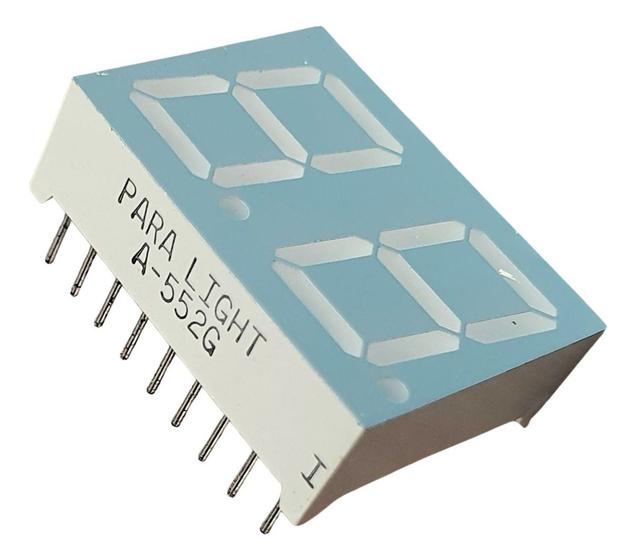 Imagem de Display de 7 segmentos 0,56" com 2 Dígitos Anodo Comum A-552 Para Light