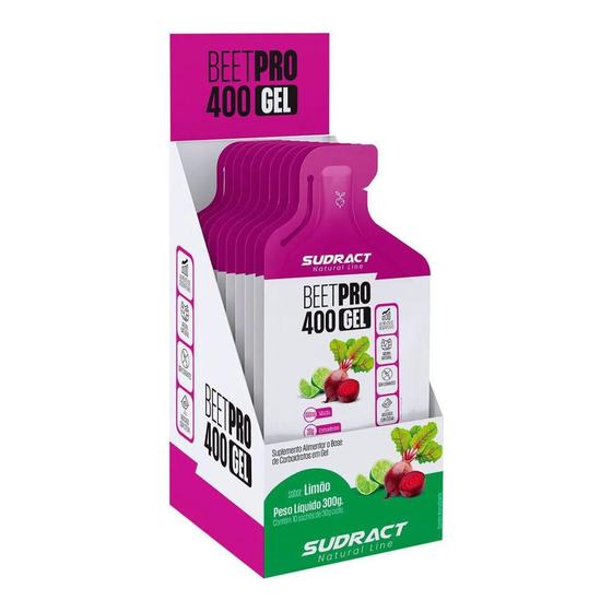 Imagem de Display Energy Pro Gel Beet Contém 10 Sachês De 30g Cada Sabor Limão Sudract