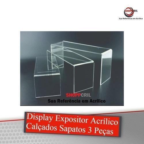 Imagem de Display Expositor Acrílico Calçados Sapatos 1 Kit