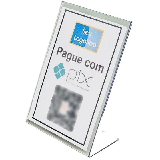 Imagem de Display L Expositor 10X15 Acrílico Cardápio 20 Un