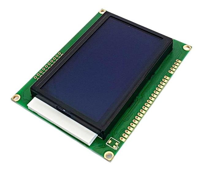 Imagem de Display Lcd 128x64 Pixel Gráfico Backlight Azul Para Arduino, PIC, Atmel 12864B V2.2