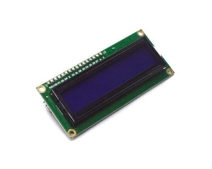 Imagem de Display LCD 16x2 Azul com Luz de Fundo (Backlight) com Módulo I2C Soldado - GC-173