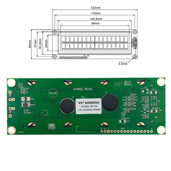 Imagem de Display LCD 16X2 Big Number  WH-1602L-TMI-JT