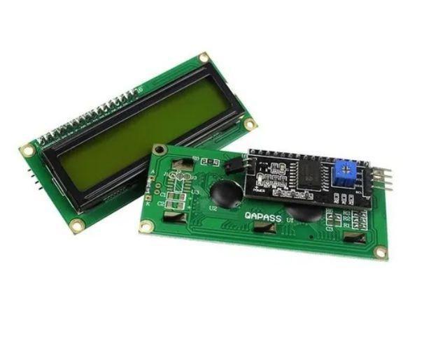 Imagem de Display lcd 16x2 c/ blacklight verde e i2c soldado