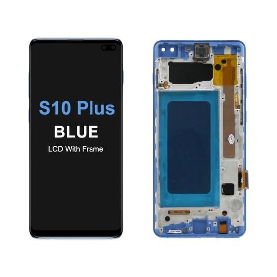 Imagem de Display LCD Tela de toque digital com moldura, Samsung S10 Plus, G975, G975F, SM-G975F