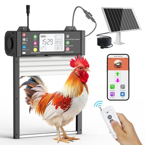 Imagem de Display LCD WiFi para Controle Automático de Porta de Galinheiro - 5 Modos